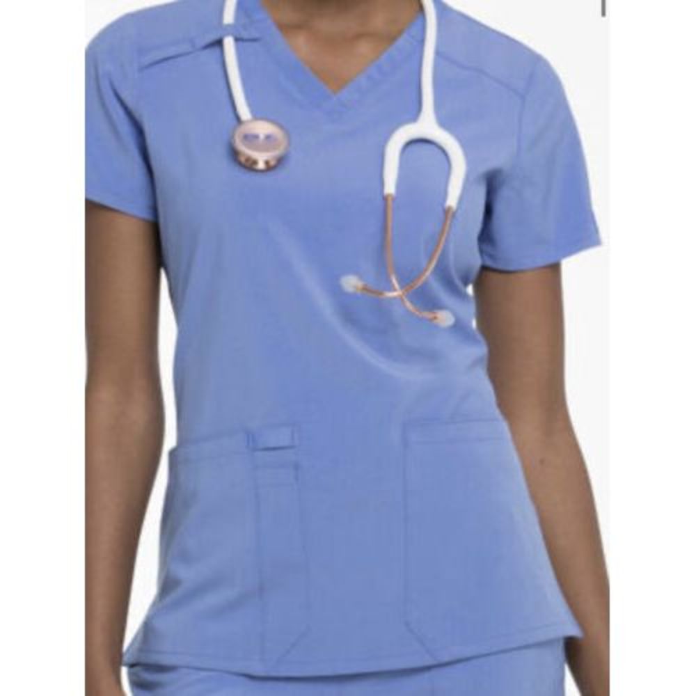Dickies Ladies Stretch Large - Long Sleeve Jacket With Snap & Short Sleeve Top